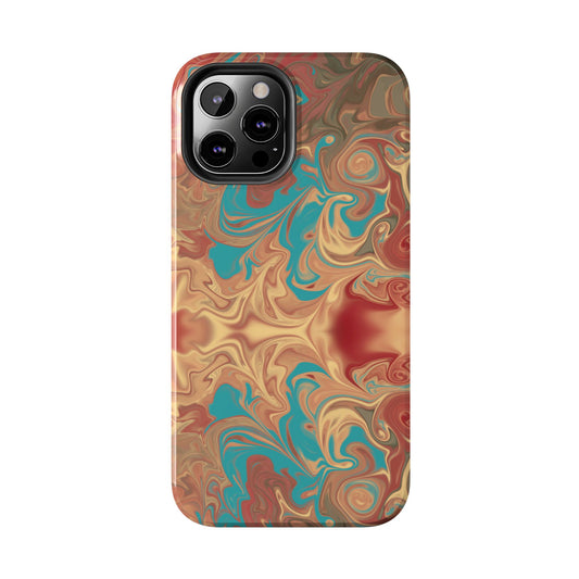 Bronze Abstract Swirl Phone Case