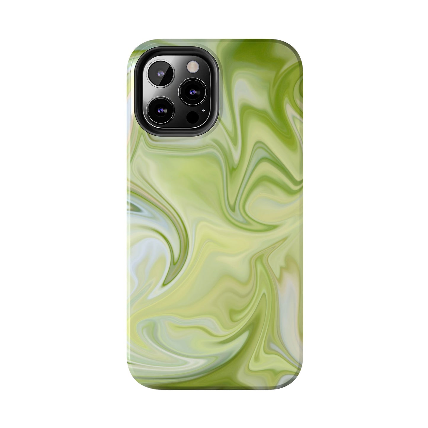 Green Abstract Swirl Phone Case