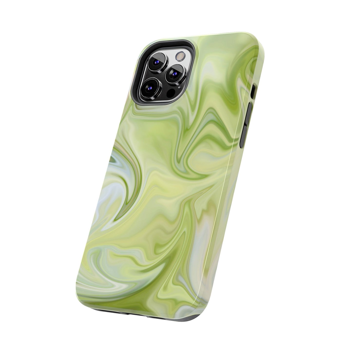 Green Abstract Swirl Phone Case